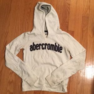 Girls White Abercrombie Hoodie